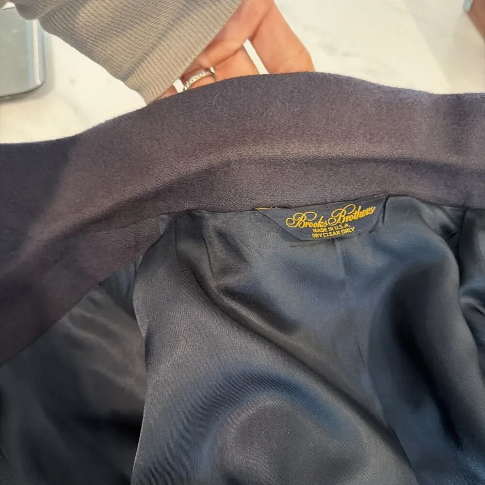 Men’s Brooks Brothers Made In USA 100% Camelhair Blazer Sport Coat 44 Reg Navy